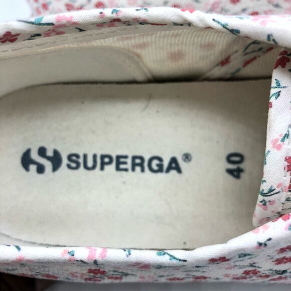 Superga  Floral Canvas Print Platform Espardrille Snearkers EU 40 / US 9 - Picture 6 of 11